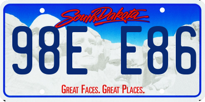 SD license plate 98EE86