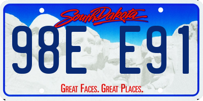 SD license plate 98EE91