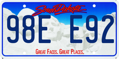 SD license plate 98EE92