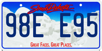 SD license plate 98EE95