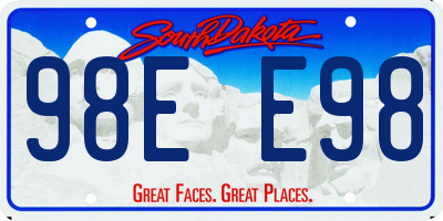 SD license plate 98EE98