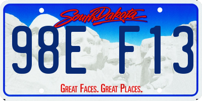 SD license plate 98EF13