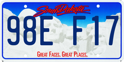 SD license plate 98EF17