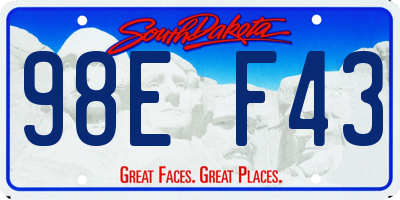 SD license plate 98EF43