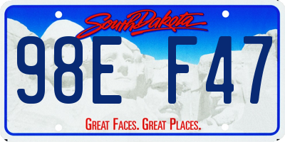 SD license plate 98EF47