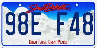 SD license plate 98EF48