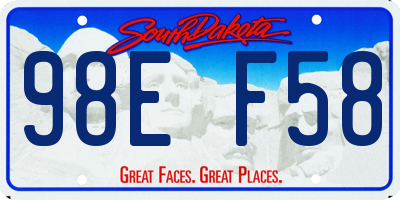 SD license plate 98EF58