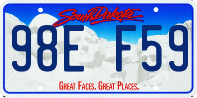 SD license plate 98EF59