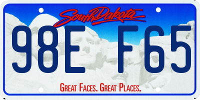 SD license plate 98EF65