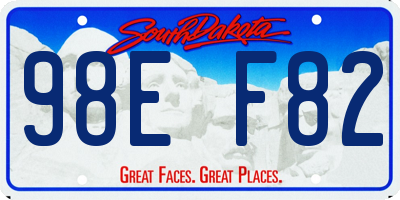 SD license plate 98EF82