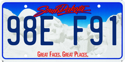 SD license plate 98EF91