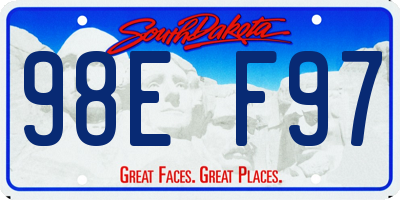 SD license plate 98EF97