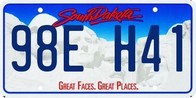 SD license plate 98EH41