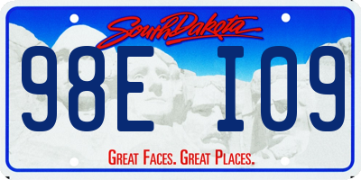 SD license plate 98EI09