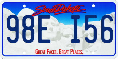 SD license plate 98EI56