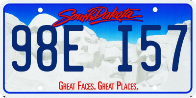 SD license plate 98EI57