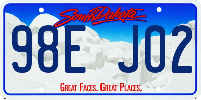 SD license plate 98EJ02