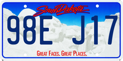 SD license plate 98EJ17