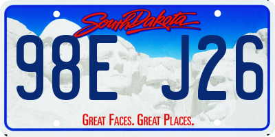 SD license plate 98EJ26