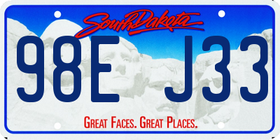 SD license plate 98EJ33