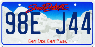 SD license plate 98EJ44