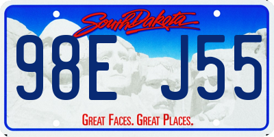 SD license plate 98EJ55