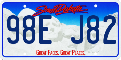 SD license plate 98EJ82