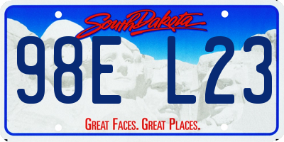 SD license plate 98EL23