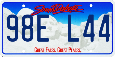 SD license plate 98EL44