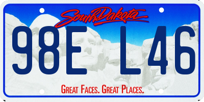 SD license plate 98EL46