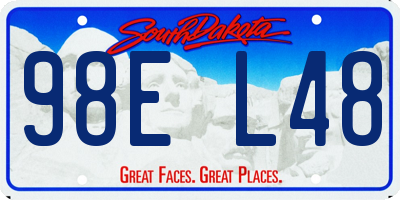 SD license plate 98EL48