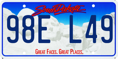 SD license plate 98EL49