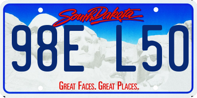 SD license plate 98EL50