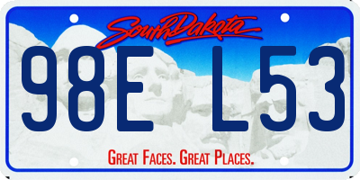 SD license plate 98EL53