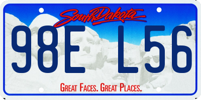 SD license plate 98EL56