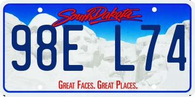 SD license plate 98EL74