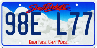 SD license plate 98EL77