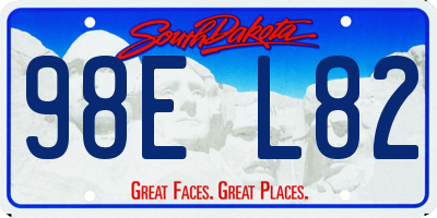 SD license plate 98EL82