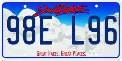 SD license plate 98EL96