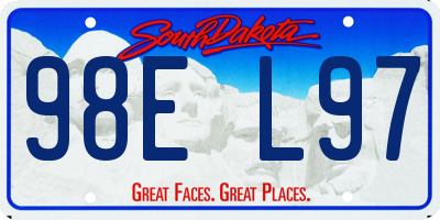 SD license plate 98EL97