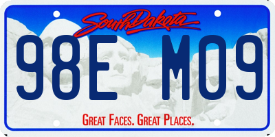 SD license plate 98EM09