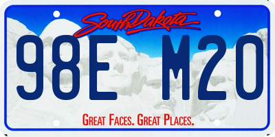 SD license plate 98EM20