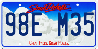 SD license plate 98EM35