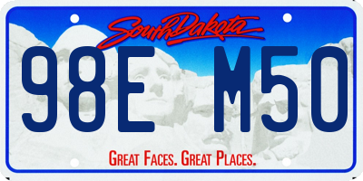 SD license plate 98EM50