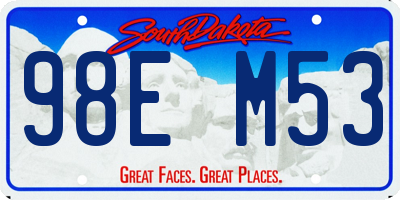 SD license plate 98EM53