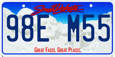 SD license plate 98EM55