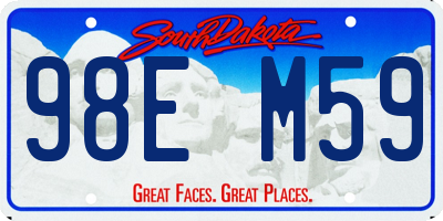 SD license plate 98EM59