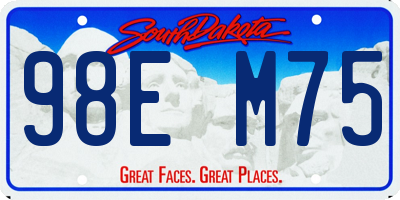 SD license plate 98EM75