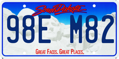 SD license plate 98EM82