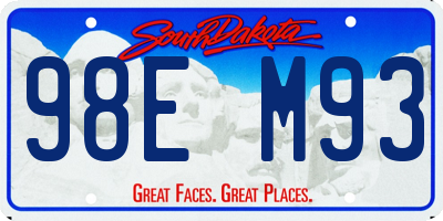 SD license plate 98EM93